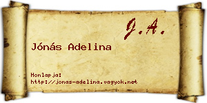 Jónás Adelina névjegykártya
